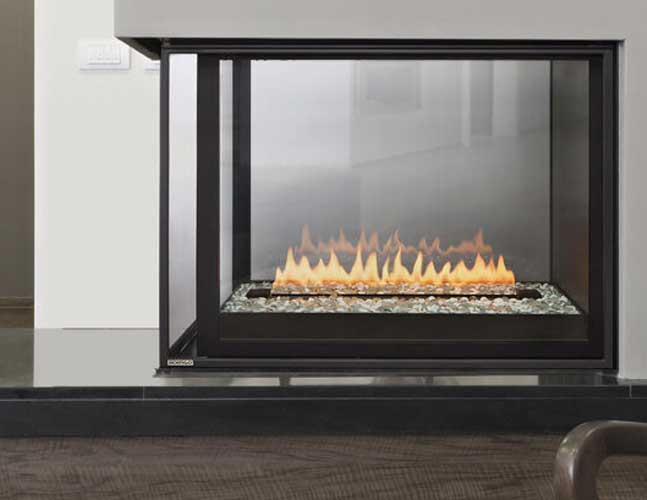 Montigo HL38DFPFC Multi-Sided Gas Fireplace – Peninsula-Style