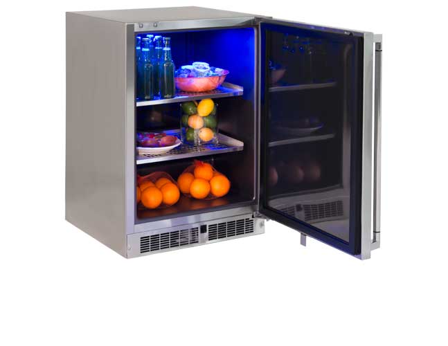 Lynx Professional 24″ Outdoor Refrigerator w/ Glass Door, Left Or Right Hinge