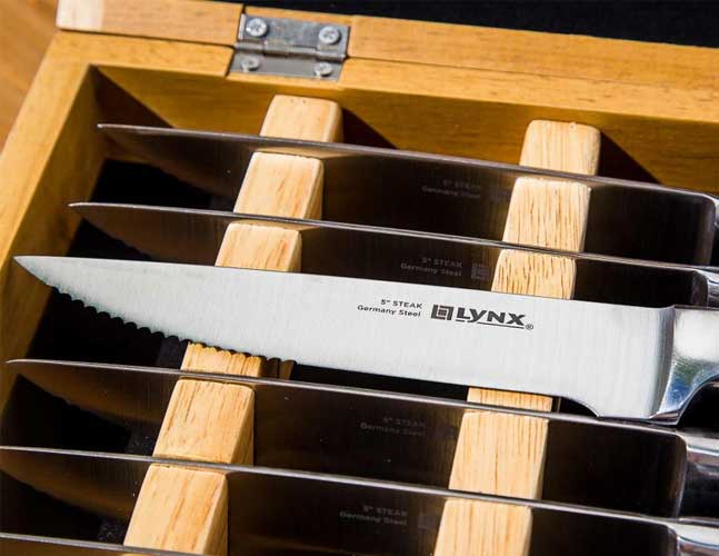 Lynx Steak Knife Box Set, Lstk