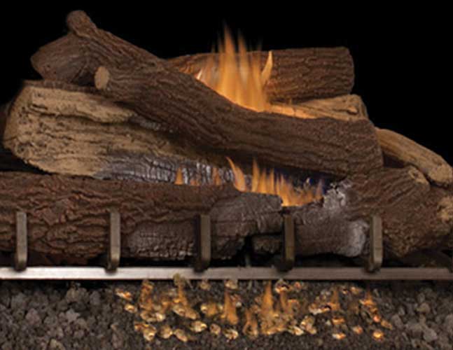 Magni-Flame Series Burner w/ Southern Comfort Concrete Logs by Astria