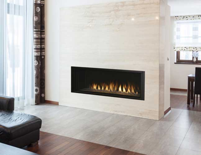 Venice Lights Direct Vent Linear Fireplace by Astria