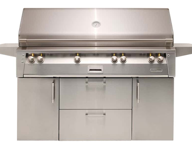 Alfresco 56″ All Grill w/ Refrigerated Cart, ALXE-56BFG