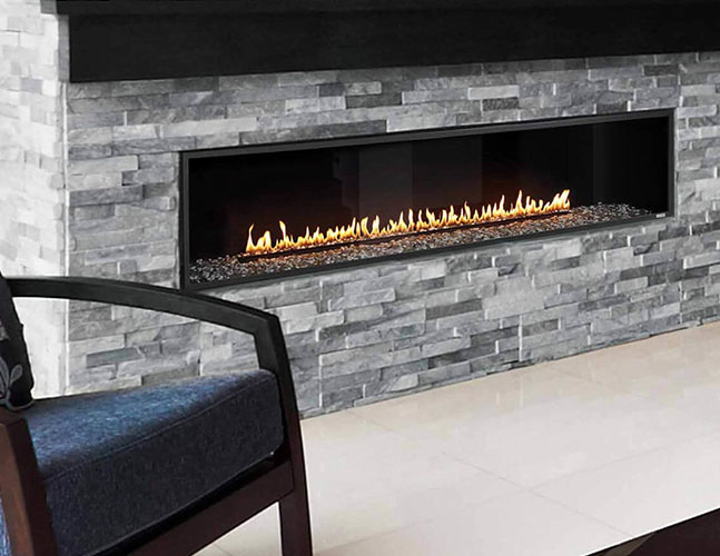 Montigo R720 Single-Sided Linear Gas Fireplace