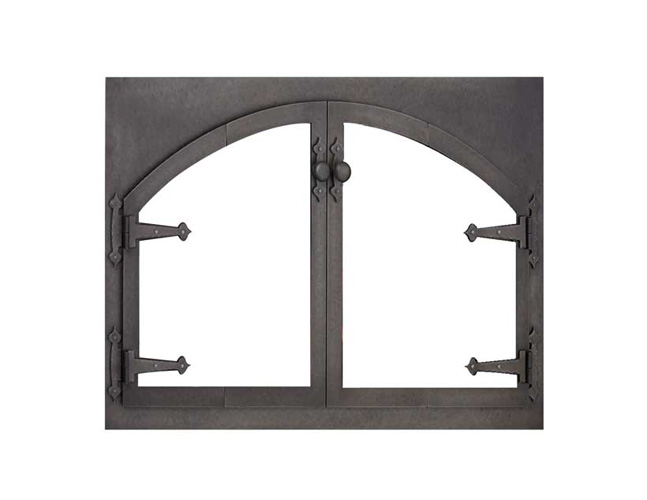 Blacksmith Masonry Glass Fireplace Door