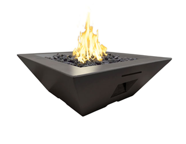 Lyon Square Pyramid Fire Bowl by American Fyre Designs