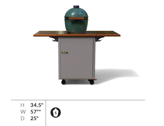 57″ Torch Tabletop Big Green Egg Cart by Challenger Designs