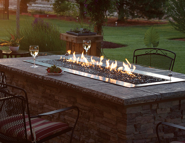 Outdoor Linear Fire Pits by White Mountain Hearth